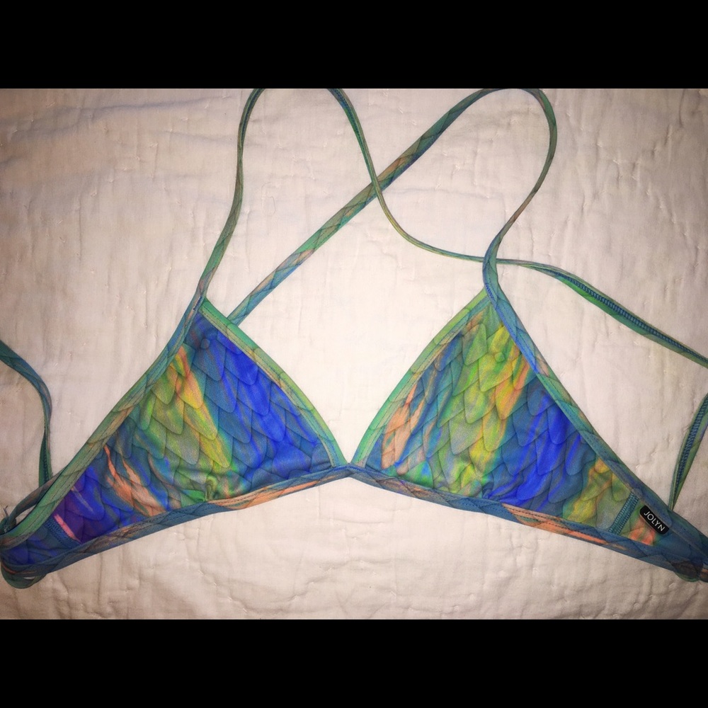 Mermaid Printed JOLYN bikini tie back top